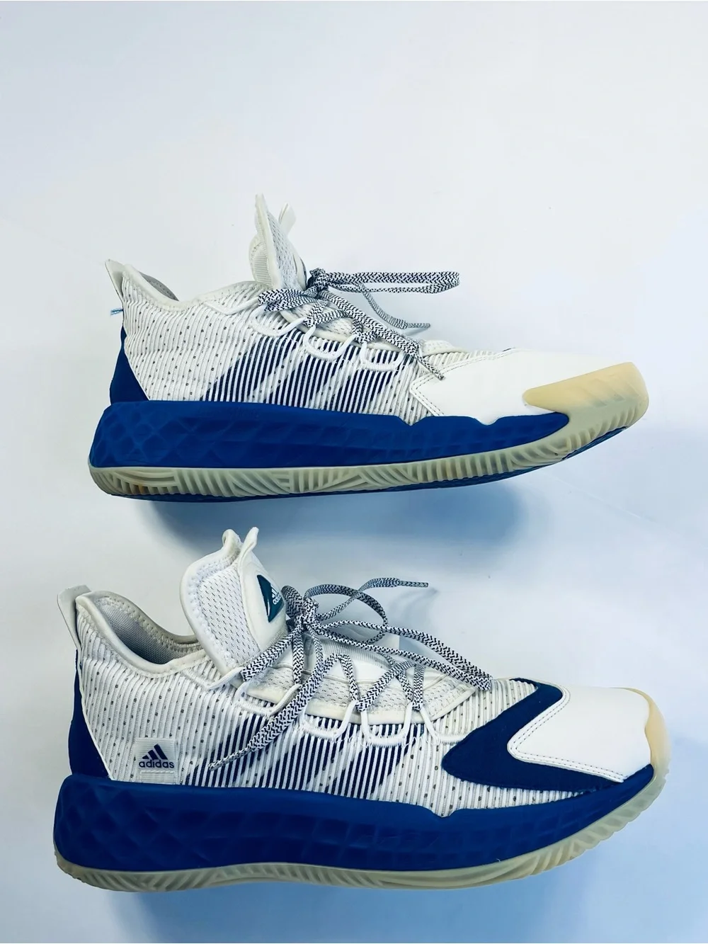 Adidas Boost Light Strike Athletic Shoes #FE9505 White Blue Men’s :10 Sneakers